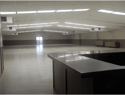 Counter space and open area side view